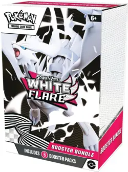 Pokemon Scarlet & Violet White Flare Booster Bundle Box Reshiram 6 Packs - Image 1