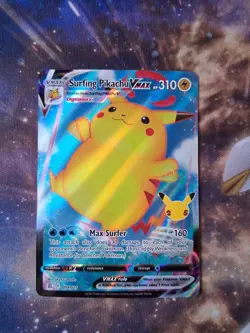 Surfing Pikachu VMAX 009/025 Celebrations Holo Pokemon TCG - Image 1