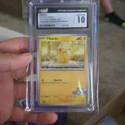 The Pokemon Company Pikachu CGC 10 Promo SV Promo 214 Illustration Contest 2024 - Image 1