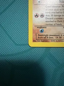 Pokemon TCG Dark Charizard 4/82 Team Rocket Holo WOTC VTG NM Swirl - Image 2