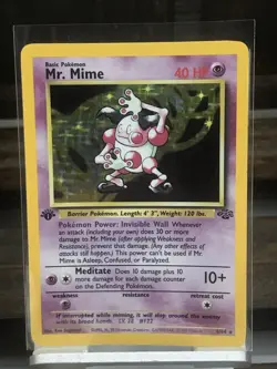Pokemon 1st Edition Jungle Set Mr. Mime 6/64 Pokemon 1999 - Image 1