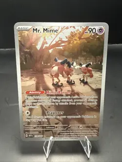 Pokemon TCG Mr. Mime 179/165 Scarlet & Violet 151 Illustration Rare Near Mint - Image 1