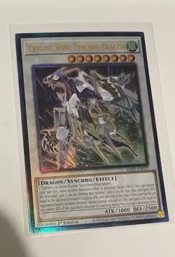 Crystal Wing Synchro Dragon 1ST ED Ultimate Rare RA02-EN029 Yugioh - Image 1