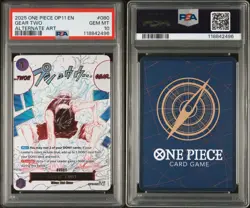 2025 One Piece OP11 EN Gear Two Alternate Art 🔥First Graded PSA 10 Lowest Cert# - Image 5