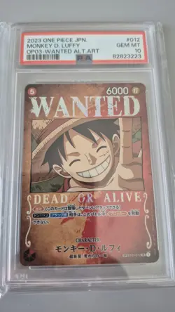 One Piece TCG - Monkey D Luffy WANTED ST01-012 SR Mighty Enemies [PSA 10] - Image 1