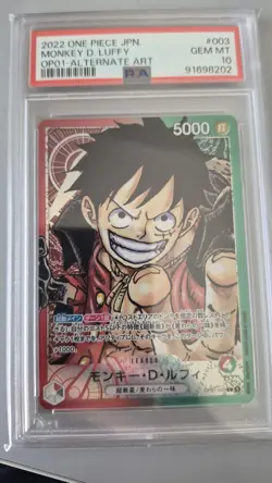 One Piece TCG - Romance Dawn - Monkey D. Luffy OP01-003 [PSA 10] - Image 1