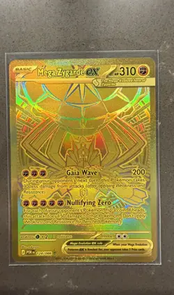 Mega Zygarde EX 124/088 - Gold Secret Rare - Pokemon Perfect Order - Image 1