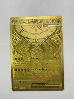 Pokemon Mega Zygarde ex Gold Hyper Rare 124/088 Perfect Order SEE RIGHT CORNER - Image 1