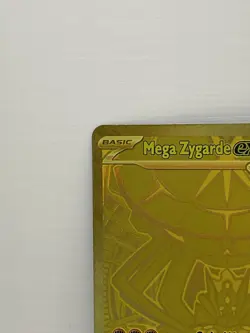 Pokemon Mega Zygarde ex Gold Hyper Rare 124/088 Perfect Order SEE RIGHT CORNER - Image 2