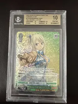 Weiss Schwarz Fairy Tail Wizard Lucy FT/EN-S02-029SP RE SP Foil Signed BGS 10 EN - Image 1