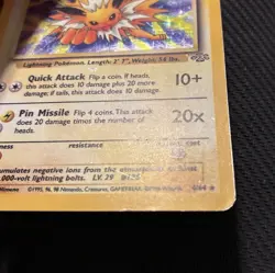 Jolteon 4/64 Jungle Unlimited WOTC Holo Rare Pokemon Card HP/ Damaged - Image 4