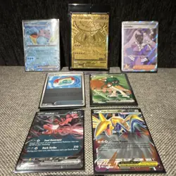 Pokemon TCG 7 Card Lot - EX, GX, Holo - Lapras, Yveltal, Decidueye, Mega Zygarde - Image 1