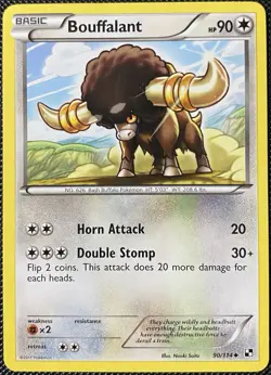 Bouffalant 90/114 Black & White Regular - Pokemon Card - Image 1