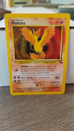 MOLTRES Fossil Series POKEMON Holo Foil 1999 Trading Card 12/62 TCG - Image 1