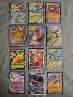 🔥 Pokemon Card Lot 12x VMAX EX GX Full Art Charizard GX Pikachu NM - Image 1