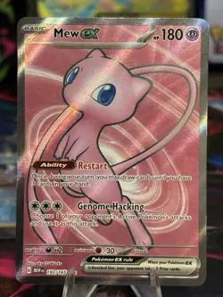 Pokemon Mew EX TCG Full Art Ultra Rare Holo Card 193/165 Scarlet & Violet 151 - Image 1