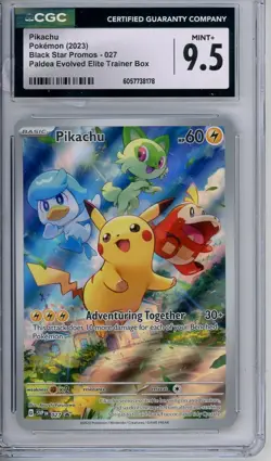 **Pikachu 027 Holo CGC 9.5 - Scarlet & Violet Promo Card - Mint+ / Gem Mint - Image 1