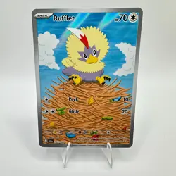 Pokemon Rufflet 154/086 Black Bolt Illustration Rare IR Holo TCG Card - Image 1