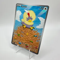 Pokemon Rufflet 154/086 Black Bolt Illustration Rare IR Holo TCG Card - Image 3