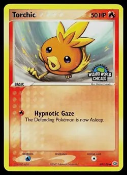 Pokemon Card - Torchic Emerald 69/106 Common Wizard World Chicago Promo - Image 1