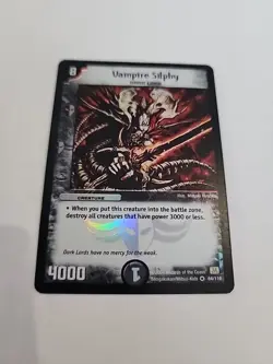Duel Masters 64/110 VAMPIRE SILPHY Super Rare Foil Trading Card 2004 WOC - Image 1
