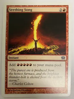 Seething Song 9th Edition 9ED 216 / 350 MTG English Regular Add RRRRR Lp-mp - Image 1