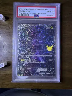 2021 POKEMON CELEBRATIONS CLASSIC #114 FA/ZEKROM CLASSIC COLL-BLACK/WHITE PSA 10 - Image 1
