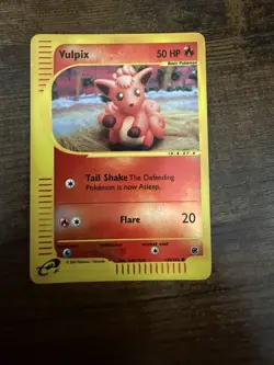Pokemon Card Expedition Base Set Vulpix 136/165 Common Reverse Holo - Image 1