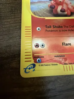 Pokemon Card Expedition Base Set Vulpix 136/165 Common Reverse Holo - Image 2