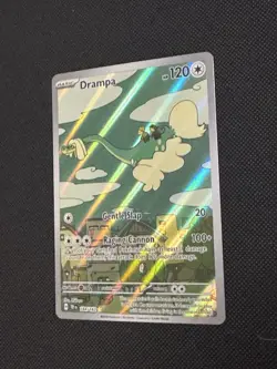Pokemon Drampa 184/162 SV05 Temporal Forces Illustration Rare Full Art Holo Card - Image 3