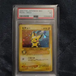 2000 POKEMON NEO #172 PICHU-HOLO PSA 7 - Image 1