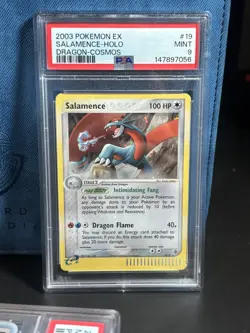 Pokemon Salamence Cosmos Holo 19/97 EX Dragon PSA 9 MINT - Image 1