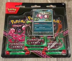 Pokemon TCG Shrouded Fable 3 Pack Blister Pecharunt Promo New Sealed - Image 1