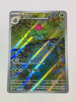Pokemon Ivysaur Illustration Rare 167/165 Scarlet & Violet 151 Holo 100 HP - Image 1