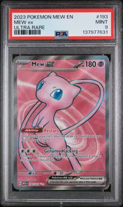 2023 POKEMON MEW EN-151 193 MEW EX ULTRA RARE | PSA 9 - Image 1