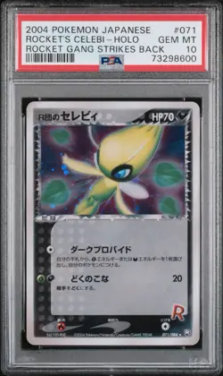 Pokemon Rocket's Celebi Rocket Gang Strikes Back Holo #071 PSA 10 - Image 1