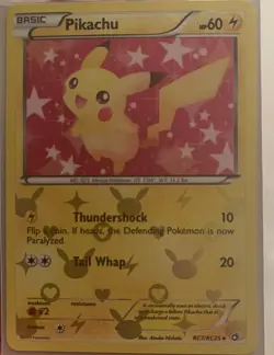 Pikachu RC7/RC25 Legendary Treasures RADIANT Collection Full Holo Pokemon NM - Image 1