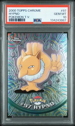 2000 Topps Chrome Pokemon T.V. #97 Hypno Pokemon T.V. PSA 10 - Image 1