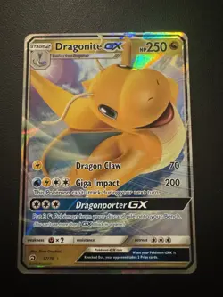 POKEMON TCG DRAGONITE GX 37/70 S&M DRAGON MAJESTY ULTRA RARE!! - Image 1