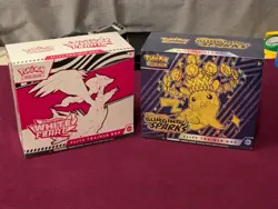 Pokemon TCG White Flare Elite Trainer Box + Surging Sparks Elite Trainer Box ETB - Image 1