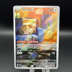 Skwovet 222/198 Pokemon Scarlet & Violet Base Illustration Rare Near Mint NM - Image 1