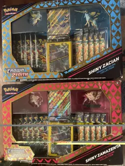 Pokemon Crown Zenith Shiny Zacian & Zamazenta Premium Figure Collection Box (2) - Image 1
