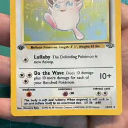 Pokemon Wigglytuff 1st Edition Jungle Holo Rare 16/64 WOTC 1999 - Image 4