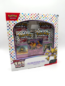 Pokemon TCG Scarlet and Violet - 151 Alakazam ex Collection Box - 4 Packs 820650855269 - Image 1