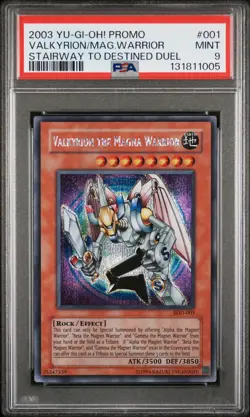 2003 YU-GI-OH! PROMO STAIRWAY TO DESTINED DUEL VALKYRION THE MAGNA WARRIOR PSA 9 - Image 1