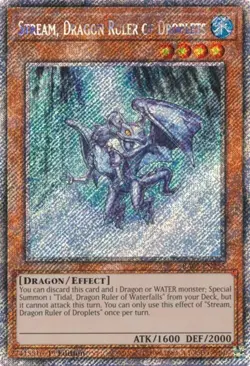 Yugioh! Stream, Dragon Ruler of Droplets - RA03-EN255 - Platinum Secret Rare - 1 - Image 1