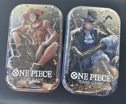 One Piece Card Game Mini Tin Vol.2 Portgas D Ace & Sabo Promo Tins SET OF 2 - Image 1