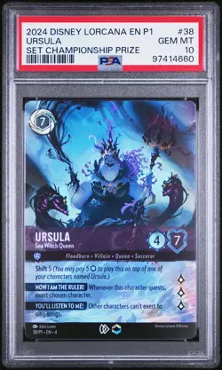 2024 DISNEY LORCANA EN P1-PROMO #38 URSULA - SEA WITCH QUEEN PSA 10 - Image 1