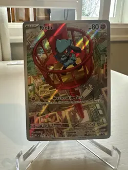 Pokemon TCG Riolu Full Art MEP 010 Holo Basic Fighting HP 80 Card - Image 1