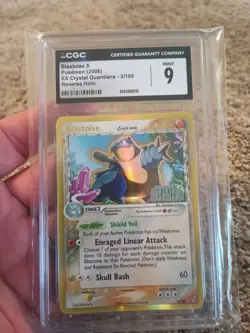 CGC 9 Blastoise EX Crystal Guardians 2/100 Reverse Holo STAMPED Pokemon Card - Image 1